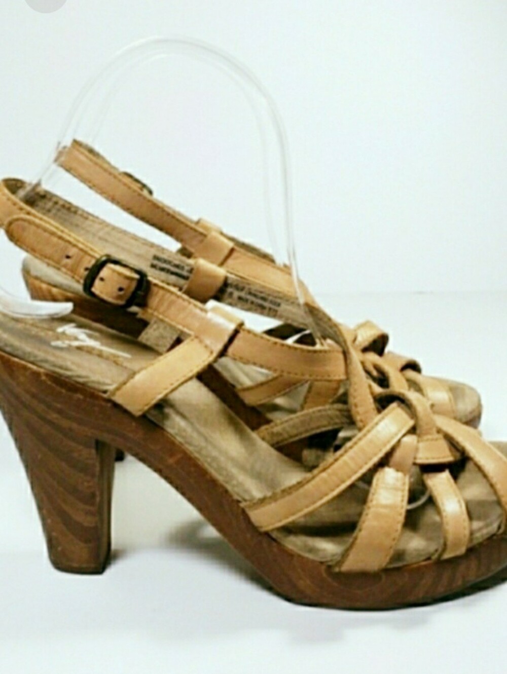 Chunky Heel Leather Platform Shoes Sandals Disco Sandals